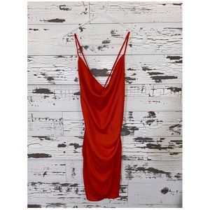 Love Lies Chiffon Dress in Red